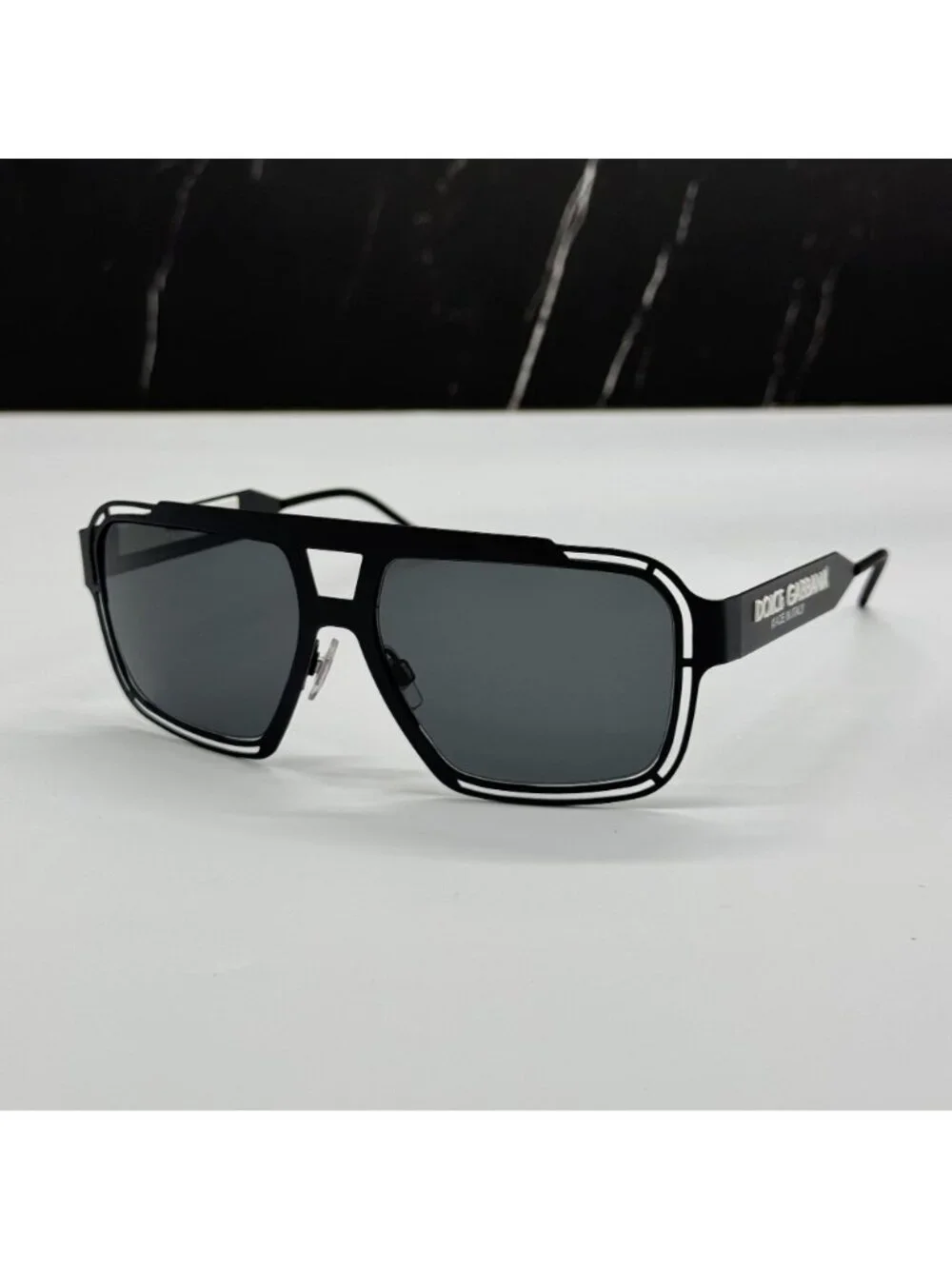 Dolce&Gabbana DG2270 3276/87 Black Gray Men Sunglasses Authentic NEW